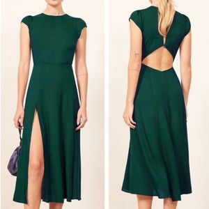 Reformation Gavin Dress - Emerald